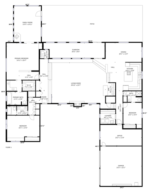 Floor plan of Vacation Home Albuquerque NM